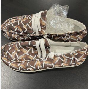 Canvas Shoes - Hard to Find Football Print, Size 9, Brand New